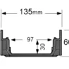 گاتر طرح نیکول مشکی 13.5×6